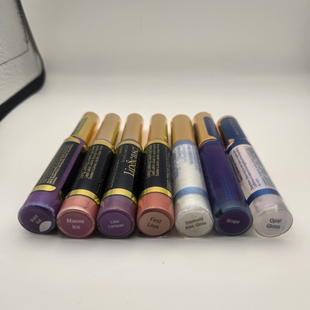 LipSense Purple Mauve Lip Color Gloss 7pc Bundle New